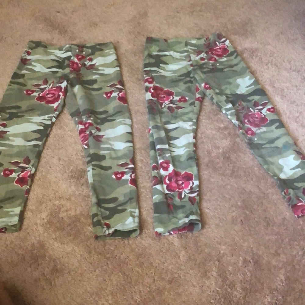 Two wonder nation little girls leggings
